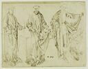 Saint Laurent, saint Etienne et saint Martin partageant son manteau, image 1/2
