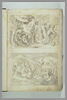 Deux 'compositions encadrées' : en haut, le jugement de Pâris; en bas,..., image 2/2