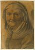 Vieille femme souriante, portant une coiffe, vue de trois quarts à gauche, image 1/2