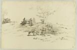 Paysage avec des orientaux et leurs animaux près d'une fontaine, image 1/2