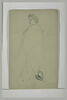 Figure, coiffée d'une toque ; tête de femme, image 2/2