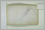 Croquis de femme assise, enveloppée dans un manteau, tenant un enfant, image 2/2