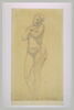 Femme nue, debout, les bras croisés sur sa poitrine, image 2/2