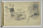 Deux études de paysages avec des arbres au bord d'un étang, image 2/2