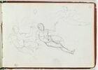 Quatre études d'hommes nus, allongés, image 1/2