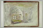Intérieur mauresque avec alcôve et divan devant une fenêtre, image 2/2