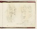 Figures d'hommes drapés à l'antique ; Hercule combattant le lion de Némée, image 1/2