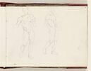 Deux figures d'hommes nus traitées à l'antique, image 1/2