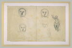 Quatre études de têtes et deux figures pour la Vierge du Sacré-Coeur, image 2/2
