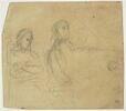 Dessin préparatoire pour le double portrait de Frédéric Chopin et George Sand, image 1/2