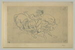 Lion attaquant un cheval et son cavalier, image 2/2