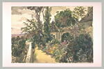 Jardin en terrasse, dominant la campagne, image 2/2