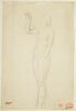 Femme nue, debout, de trois quarts à gauche, image 1/2