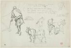 Etudes de paysans arabes et d'ânes, image 1/2