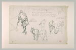Etudes de paysans arabes et d'ânes, image 2/2