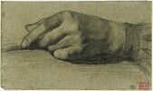 Etude de main gauche, les doigts repliés, image 1/2