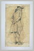 Homme, en costume époque Louis XV, coiffé d'un tricorne, penché, image 2/2