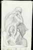 Etude d'une sculptrure d'une femme assise, un enfant mort sur les genoux, image 1/2