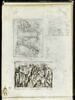 Trois études pour une scène d'après l'antique ; croquis de personnages, image 1/2