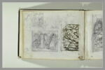 Trois études pour une scène d'après l'antique ; croquis de personnages, image 2/2
