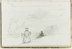 Femme de dos, devant la mer, image 1/2