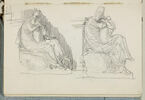Deux études d'une figure assise, de profil, image 1/2