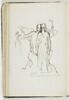 Figure ailée peignant sur un mur le profil d'une femme, image 1/2