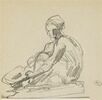 Croquis d'un personnage assis, image 2/2