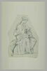 Femme drapée à l'antique, assise, tenant à la main un rouleau, image 2/2