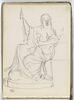 Statue d'une femme drapée assise, image 1/2
