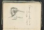 Lion (?) ; note manuscrite, image 1/2