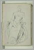 Femme assise, vêtue d'une robe, image 2/2