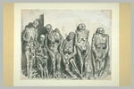 Etude de six cadavres momifiés, vus de face, placés verticalement, image 2/2