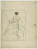 Portrait-charge de Cléo de Mérode, dansant, tournée vers la gauche, image 1/2