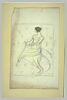Portrait-charge de Cléo de Mérode, dansant, tournée vers la gauche, image 2/2
