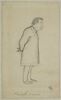 Croquis caricatural d'un homme, de profil, mains derrière le dos : F. Coppée, image 1/2