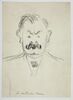 Le couturier Berr en buste, de face, sourcils froncés, grosse moustache, image 1/2