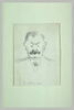 Le couturier Berr en buste, de face, sourcils froncés, grosse moustache, image 2/2