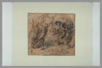 Deux hommes combattant un dragon ailé, image 2/2