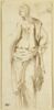 Femme debout, drapée, le corps vu de face et la figure de profil, image 1/2