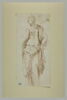 Femme debout, drapée, le corps vu de face et la figure de profil, image 2/2