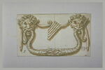 Marteau de porte formé par deux têtes de faune, avec une flûte de Pan, image 2/2