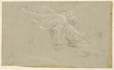 Etude de draperie pour une figure assise, levant le bras gauche, image 1/3