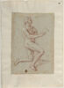 Homme nu, à genoux, la main gauche sur la poitrine, tourné vers la droite, image 1/2