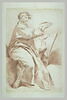 Un homme assis, une plume dans la main droite, image 2/2