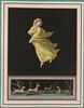 Femme enveloppée dans un voile jaune ; rencontre de quatre animaux, image 1/2