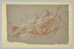 Femme ailée, couchée sur des nuages : une Victoire, image 2/2