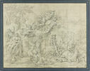 Louis XIV à la tête de son armée, guidé par Mars et Minerve, image 1/2
