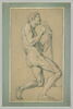 Homme nu, agenouillé, tourné vers la droite, image 2/2