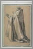Un prêtre revêtu de ses habits, debout : étude pour le troisième tableau, image 2/2